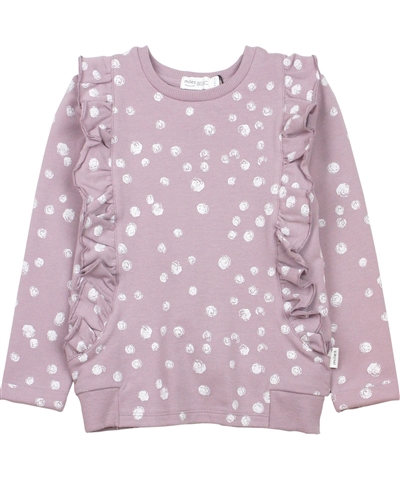 Miles Baby Girls Terry Top in Snowballs Print