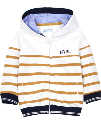 Mayoral Baby Boy's Striped Hooded Cardigan