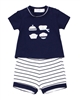 Mayoral Infant Boy's T-shirt with Applique and Striped Shorts Set
