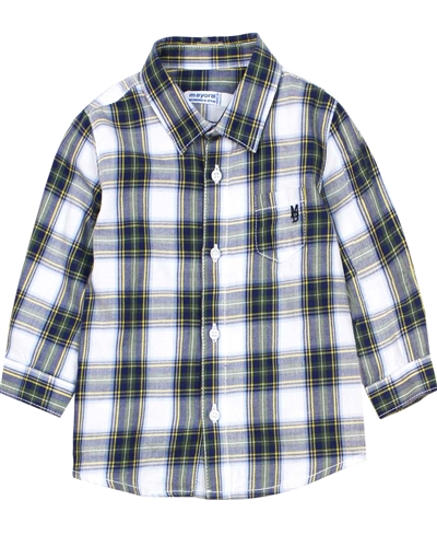 Mayoral Baby Boy's Plaid Shirt in Blue/Green