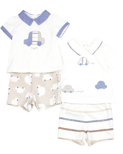 Mayoral Newborn Boy's Two T-shirt & Short Sets