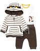 Mayoral Baby Boy's Three-piece Tracksuit in Brown