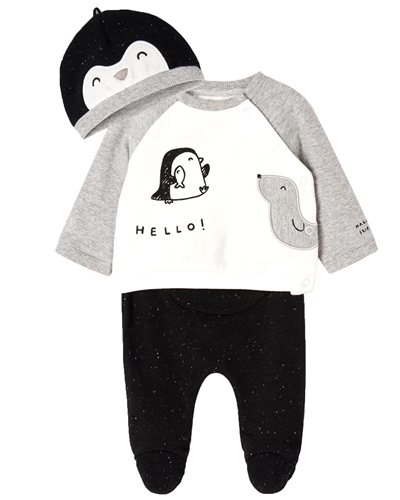 Mayoral Baby Boy's Sweatshirt, Footed Pants and Hat Set