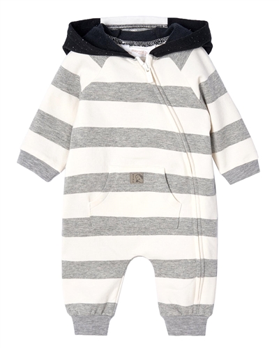 Mayoral Baby Boy's Striped Hooded Romper