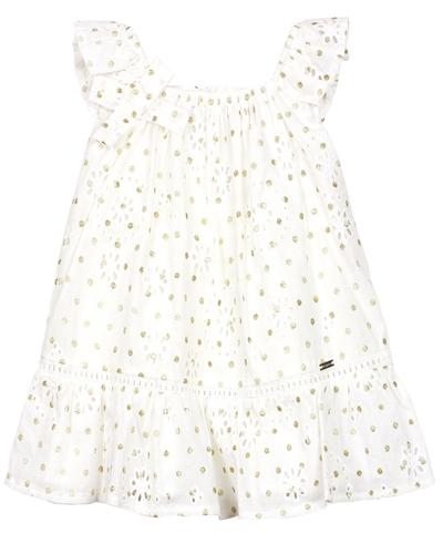 Mayoral Baby Girl's Eyelet Dress with Glittery Dots