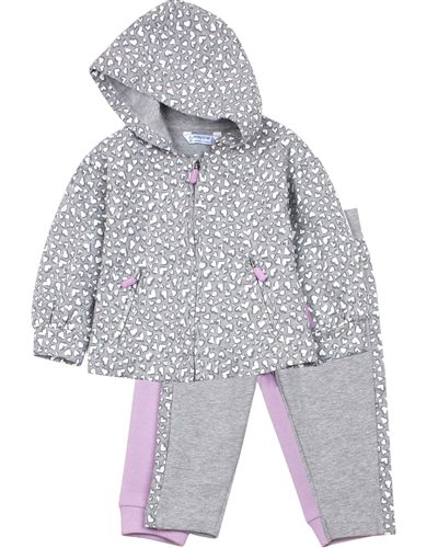 Mayoral Baby Girl's Three-piece Tracksuit in Hearts Print