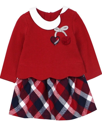 Mayoral Infant Girl's Dress with Plaid Bottom
