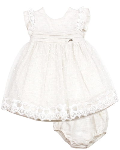 Mayoral Newborn Girl's Embroidered Tulle Dress