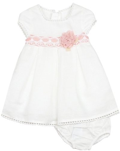Mayoral Newborn Girl's Pleated Linen Dress