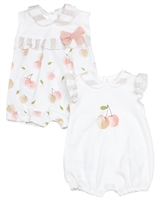 Mayoral Newborn Girl's Set of Two Rompers with Cherries Print