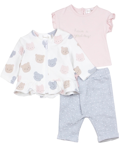 Mayoral Newborn Girl's Tracksuit with Cats Design