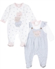 Mayoral Newborn Girl's Set of Two Onesies with Cats Print