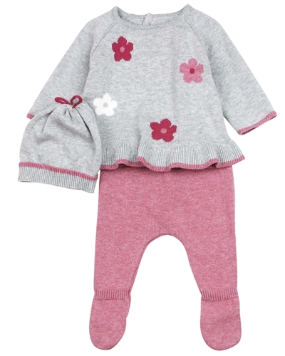 Mayoral Baby Girl's Knit Leggings Set with Hat