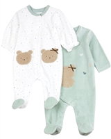 Mayoral Baby Girl's Set of Two Velour Rompers