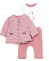 Mayoral Baby Girl's Three-piece Set with Striped Cardigan