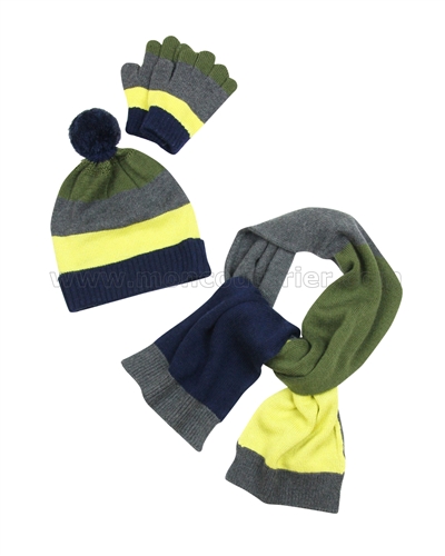 Mayoral Boy's Hat, Scarf and Gloves Yellow