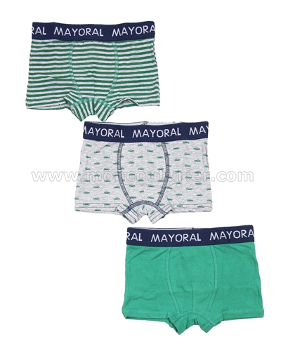 Mayoral Boy's 3-piece Boxers Set Green