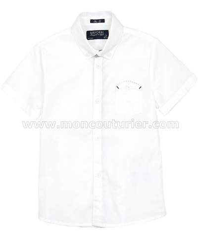 Mayoral Boy's Short Sleeve Shirt White