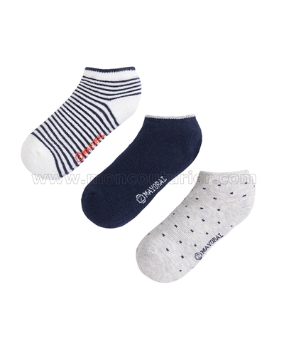 Mayoral Boy's 3-pair Shorts Socks Set Navy/White