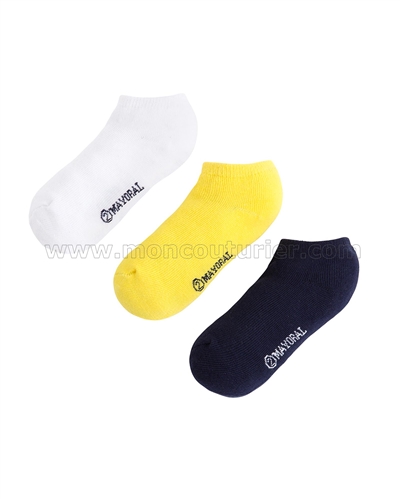 Mayoral Boy's 3-pair Shorts Socks Set Yellow/White/Black