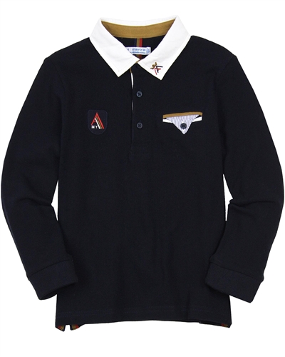 Mayoral Boy's Pique Polo with Elbow Patches