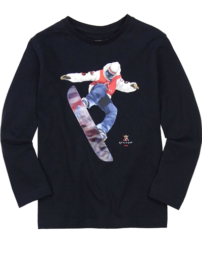 Mayoral Boy's T-shirt with Snowboarder Graphic