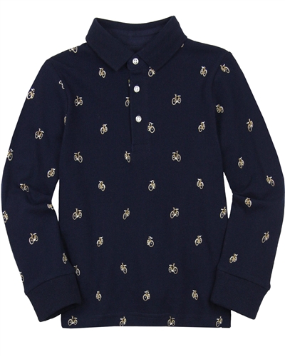 Mayoral Boy's Polo Shirt in Bicycle Print