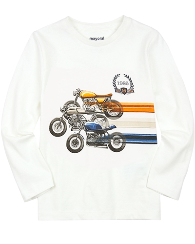 Mayoral Boy's T-shirt with Motorcycles Graphic