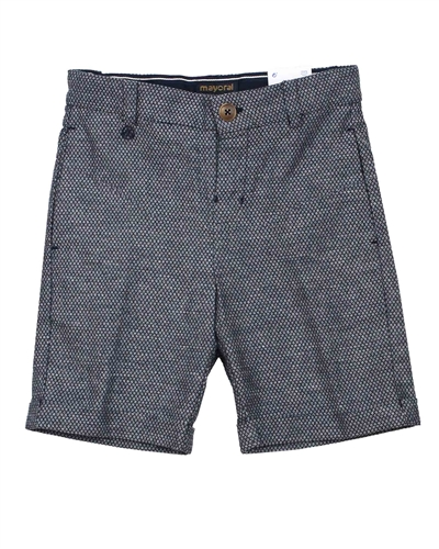 Mayoral Boy's Tailored Linen Shorts in Navy