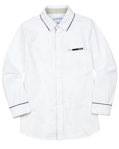 Mayoral Boy's Dress Shirt with Elbow Patches