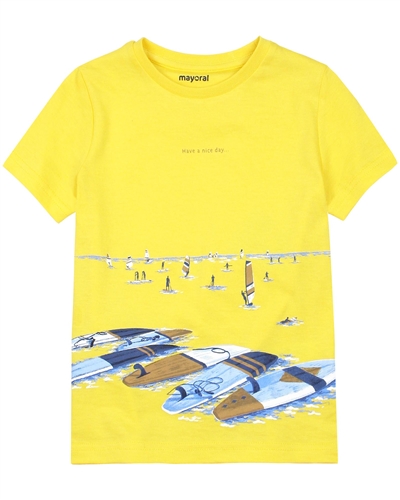 Mayoral Boy's T-shirt with Surfing Boards Print