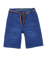 Mayoral Boy's Chino Shorts with Belt in Blue
