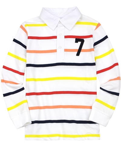 Mayoral Boy's Long Sleeve Striped Polo