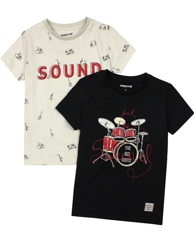 Mayoral Boy's Set of Two T-shirt with Rock Print