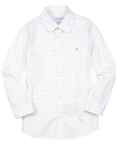 Mayoral Boy's Shirt in Crosses and Circles Print