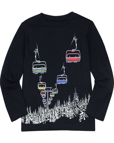 Mayoral Boy's T-shirt with Skiing Graphic