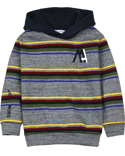Mayoral Boy's Striped Hooded Sweatshirt