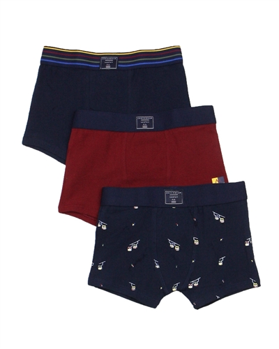 Mayoral Boy's Three-piece Boxers Set in Maroon