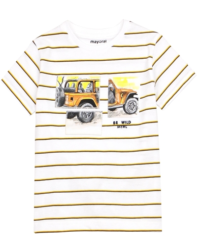 Mayoral Boy's Striped T-shit with Applique