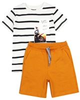 Mayoral Boy's Striped T-shirt and Terry Shorts Set