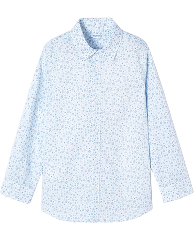 Mayoral Boy's Dress Shirt in Small Floral Print