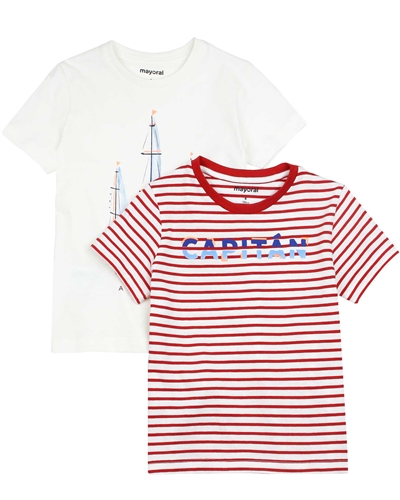 Mayoral Boy's Set of 2 T-shirt with Nautical Print