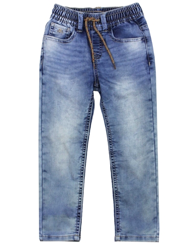 Mayoral Boy's Denim Joggers in Bleach Wash