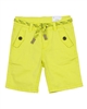 Mayoral Boy's Poplin Shorts with Belt in Yellow