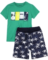 Mayoral Boy's T-shirt and Short Set in Palms Print