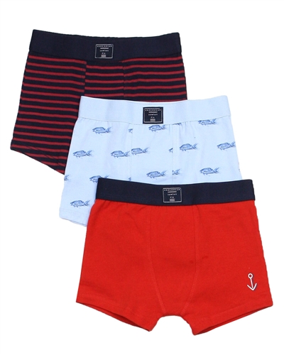 Mayoral Boy's Three-piece Boxers Set in Red