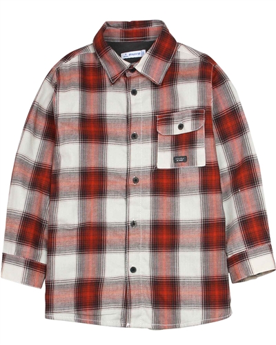 Mayoral Boy's Plaid Shirt with Jersey Lining
