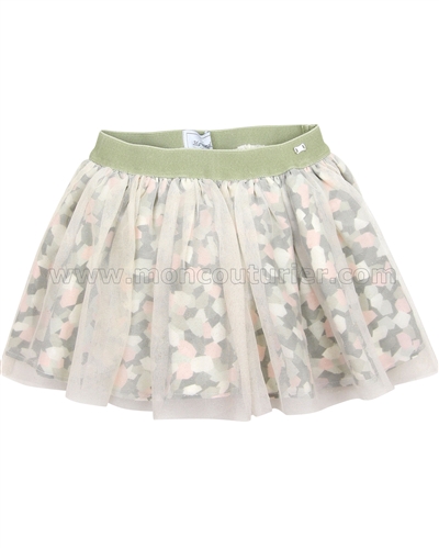 Mayoral Girl's Printed Skirt with Tulle