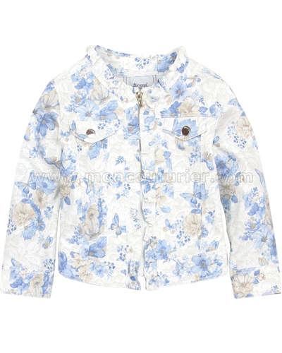 Mayoral Girl's Floral Print Twill Jacket