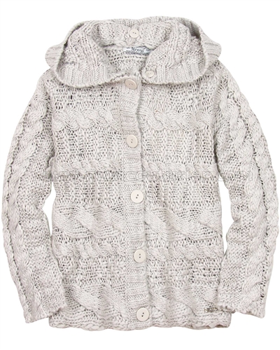 Mayoral Girl's Hooded Knit Cardigan
